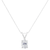 IGI certified 10 Karat White Gold 3/8 Carat Total Weight 4-Prong Set Oval-cut Diamond Solitaire 18" Pendant Necklace 