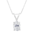 IGI certified 10 Karat White Gold 3/8 Carat Total Weight 4-Prong Set Oval-cut Diamond Solitaire 18" Pendant Necklace 