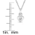 Collete Z Cubic Zirconia Sterling Silver Rhodium Plated Brushed Bezzel Set Heart Shape Pendant