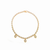 Collette Z Gold Overlay Clear Cubic Zirconia Three Stone Necklace