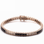 Collette Z Gold Plated Sterling Silver Cubic Zirconia and Black Tennis Bracelet
