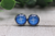 Compass  Glass Stud Earrings