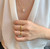 BEBE THIN GOLD CHAIN STACKABLE RING