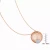 Collette Z Sterling Silver White Cubic Zirconia Rose Plating Clear Pendant