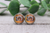 FALL Serape Pumpkin on Orange || Glass Stud Earrings || Hypoallergenic