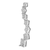 10 Karat White Gold 1 Carat Total Diamond Weight Diamond Snake Curved Pendant Necklace 