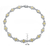 Collette Z Sterling Silver Clear Cubic Zirconia Link Necklace