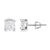10 Karat White Gold 3/4 Carat Total Weight Invisible Set Princess-Cut Diamond Composite Square Stud Earrings 