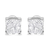 10 Karat White Gold 3/4 Carat Total Weight Invisible Set Princess-Cut Diamond Composite Square Stud Earrings 