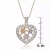 Collette Z Sterling Silver White Cubic Zirconia Gold Plating Clear Lilac Blue and Yellow Cubic Zirconia Pendant