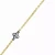 Collette Z Gold over Silver Cubic Zirconia Flower Drop Necklace