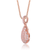 Collette Z Rose-plated Sterling Silver Cubic Zirconia Pear Shape Necklace