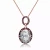 Collette Z Gold Overlay Cubic Zirconia Stunning Oval Necklace