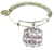 Godmother Victorian Scroll Metal Beaded Bangle Bracelet