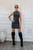 Mock Neck Ribbed Garment Burntout Mini Dress