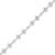.925 Sterling Silver 1.0 Cttw Miracle-Set Diamond 4 Leaf and Solitaire Station Link Bracelet (I-J Color, I3 Clarity) - 7.25"