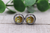 Sunflower Pumpkin | Glass Stud Earrings | Hypoallergenic