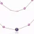Collette Z Sterling Silver Purple and Pink Stones Trendy Necklace