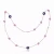 Collette Z Sterling Silver Purple and Pink Stones Trendy Necklace