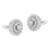 10KT White Gold 1/2 cttw Double Halo Brilliant Round-Cut Diamond Stud Earrings (I-J Clarity, I2-I3 Color)