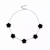 Collete Z Sterling Silver Black Flower Necklace