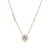 Collete Z Cubic Zirconia Sterling Silver Gold Plated  Square Necklace