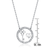 Collette Z Sterling Silver Round Key and Heart Shape Necklace