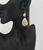 Genuine Crystal & Brushed Gold Teardrop Pendant Earrings 