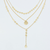 Disc Drop Layered Necklace