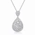 Collette Z Sterling Silver Cubic Zirconia Intricate Pear Drop Necklace