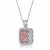 Collette Z Sterling Silver Rose Gold Overlay and Cubic Zirconia Accent Necklace