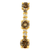 14 Karat Yellow Gold 1 Carat Total Diamond Weight White and Champagne Round Cut Diamond Drop Pendant Necklace 
