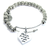 Thank You For Loving Me As Your Own Metal Beaded Bangle Bracelet