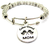 Color Guard Mom Metal Beaded Bangle Bracelet