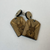 Handmade Large Engraved Bunny Earrings - Dark Oak Stain - Baltic Birch Wood