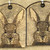 Handmade Large Engraved Bunny Earrings - Dark Oak Stain - Baltic Birch Wood