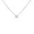 14 Karat White Gold 3/8 Carat Total Weight Lab Grown Oval Solitaire Diamond East West 18" Pendant Necklace 