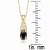 Collette Z Sterling Silver White Cubic Zirconia Gold Plating Clear and Black Cubic Zirconia Pendant
