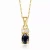 Collette Z Sterling Silver White Cubic Zirconia Gold Plating Clear and Black Cubic Zirconia Pendant