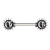 316L Stainless Steel Vintage Sun and Moon Nipple Bar
