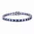 Collette Z Sterling Silver Cubic Zirconia and Blue Tennis Bracelet