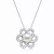 Collette Z Sterling Silver Cubic Zirconia Open Flower Pearl Necklace