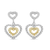 14 Karat Two Toned 1/2ct. Total Diamond Weight Round-cut Diamond Earrings 