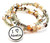 I Love Abuela Child Handwriting Microcrystalline Quartz Wrap Agate Stone Bracelet