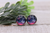 Bears Football Helmet || 12mm Glass Stud Earrings