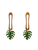 OBLONG BRASS POST with SMALL MONSTERA
