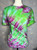 Magenta Garden Ice Dyed Tie Dye Blank Tee 
