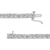 .925 Sterling Silver 3.0 Carat Total Weight Diamond Illusion-Set Miracle Plate Tennis Bracelet 