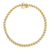 10 Karat Yellow Gold 2.0 Carat Total Weight Diamond Alternating Wave and Round Lin Karat 7" Tennis Bracelet 