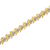 10 Karat Yellow Gold 2.0 Carat Total Weight Diamond Alternating Wave and Round Lin Karat 7" Tennis Bracelet 
